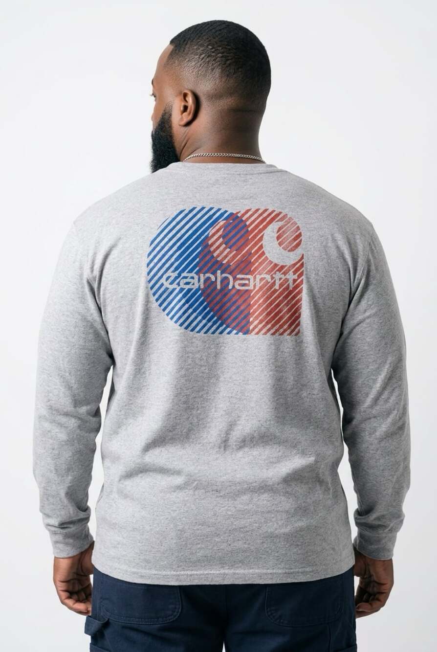 Carhartt Relaxed Fit Heavyweight Long-Sleeve Pocket Graphic T-Shirt 3XL